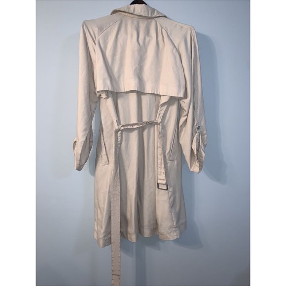 TopShop Beige Summer Trench Coat NWOT Sz 6 - Picture 8 of 10